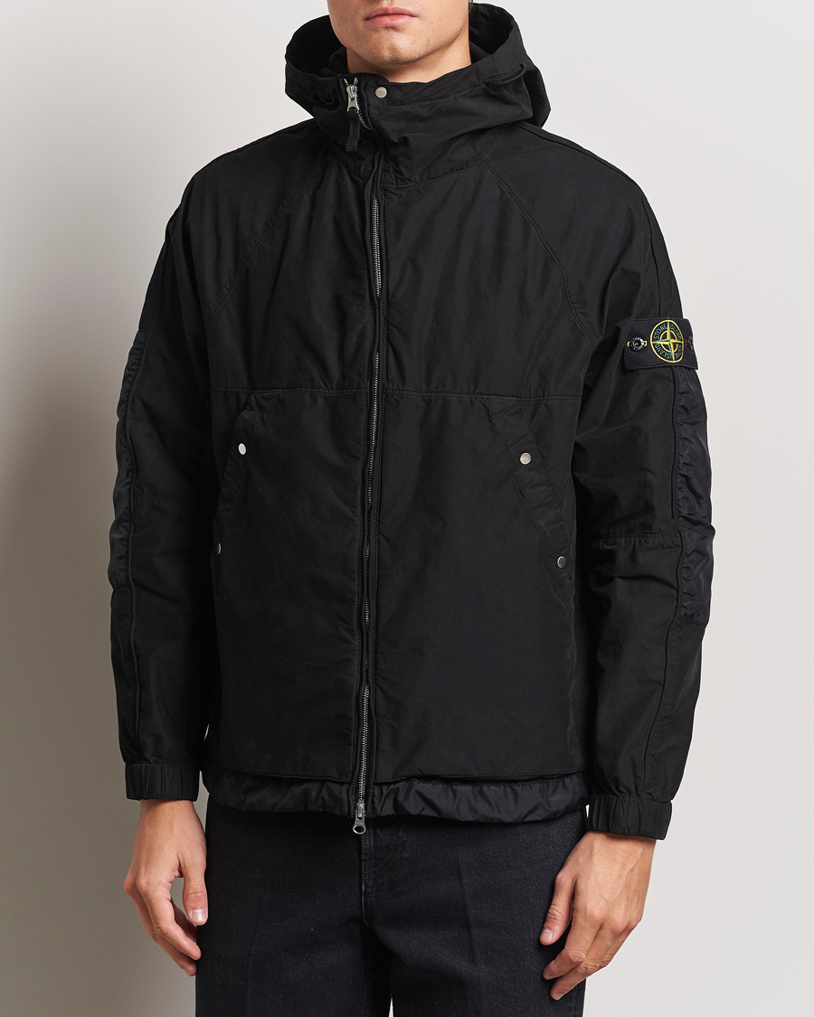 Herre | Jakker | Stone Island | Hooded Lightweight Tela Jacket Black