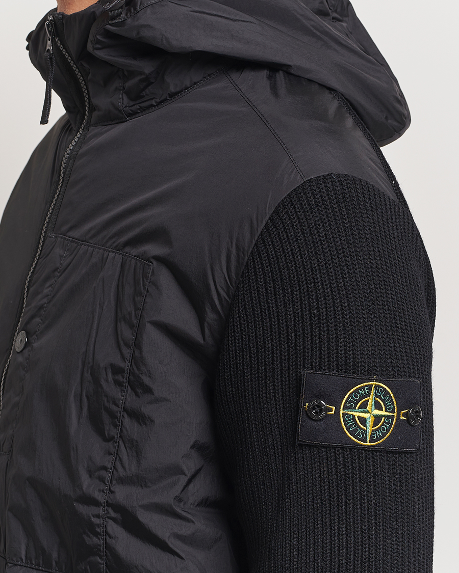 Herre | Jakker | Stone Island | Crinkle Reps Hybrid Wool Jacket Black