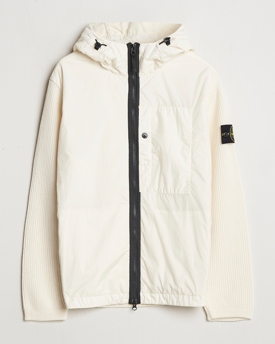 Herre | Jakker | Stone Island | Crinkle Reps Hybrid Wool Jacket Natural