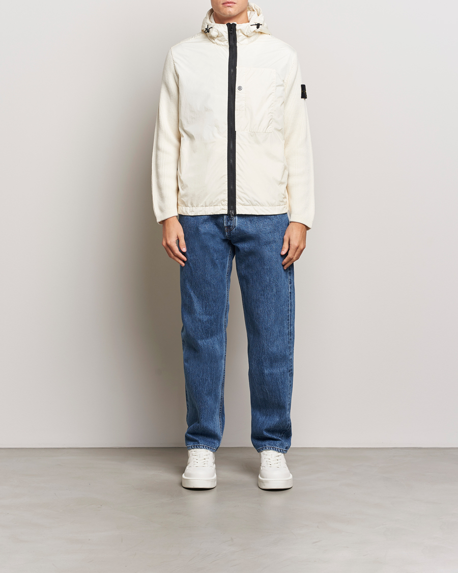 Herre | Jakker | Stone Island | Crinkle Reps Hybrid Wool Jacket Natural