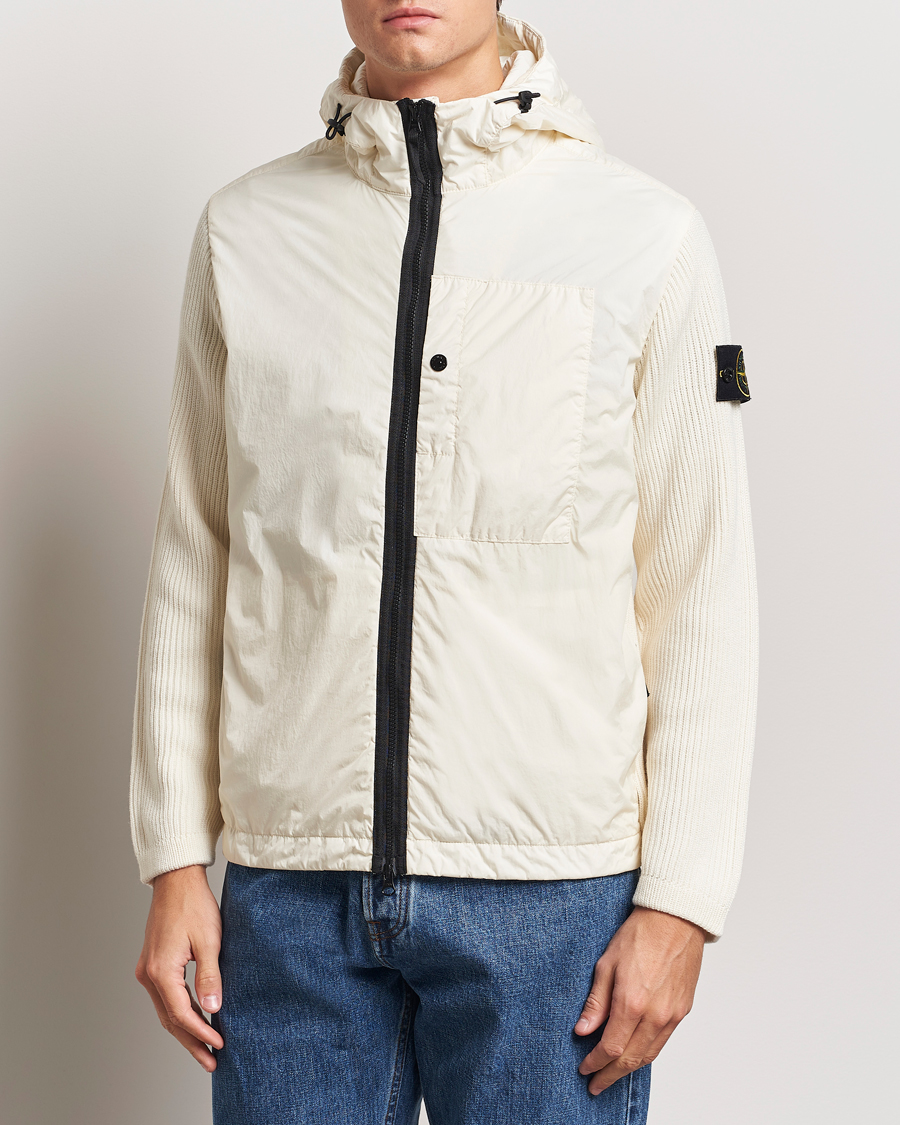 Herre | Jakker | Stone Island | Crinkle Reps Hybrid Wool Jacket Natural