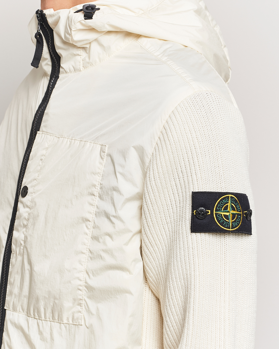 Herre | Jakker | Stone Island | Crinkle Reps Hybrid Wool Jacket Natural