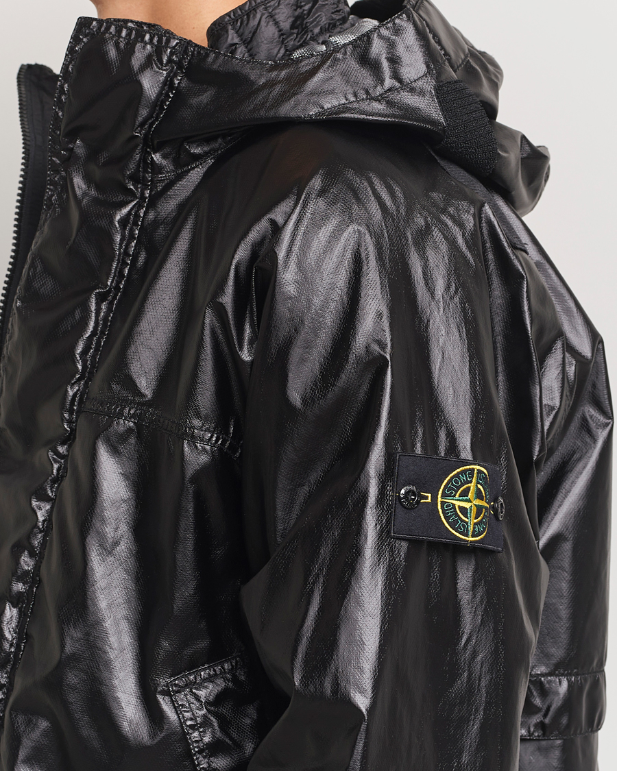 Herre | Jakker | Stone Island | Glass Cover-TC Garment Dyed Detach Vest Jacket Black