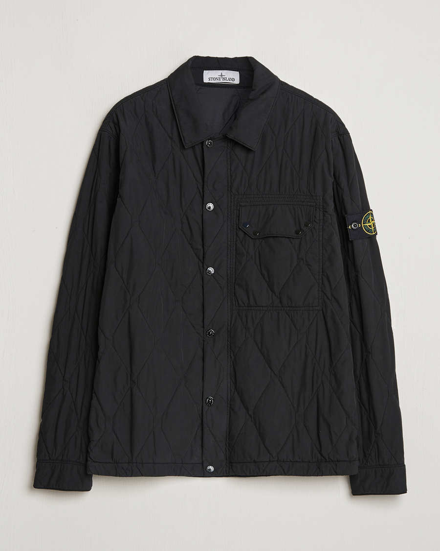 Herre | Jakker | Stone Island | 50 Fili Quilted-TC Garment Dyed Jacket Black