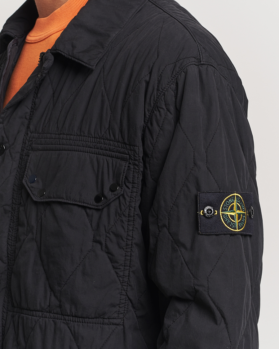 Herre | Jakker | Stone Island | 50 Fili Quilted-TC Garment Dyed Jacket Black