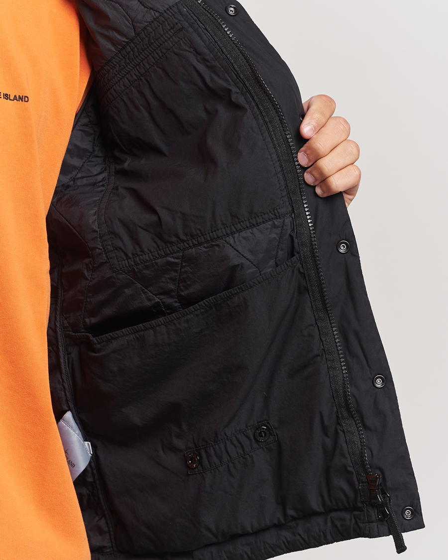 Herre | Jakker | Stone Island | 50 Fili Quilted-TC Garment Dyed Jacket Black