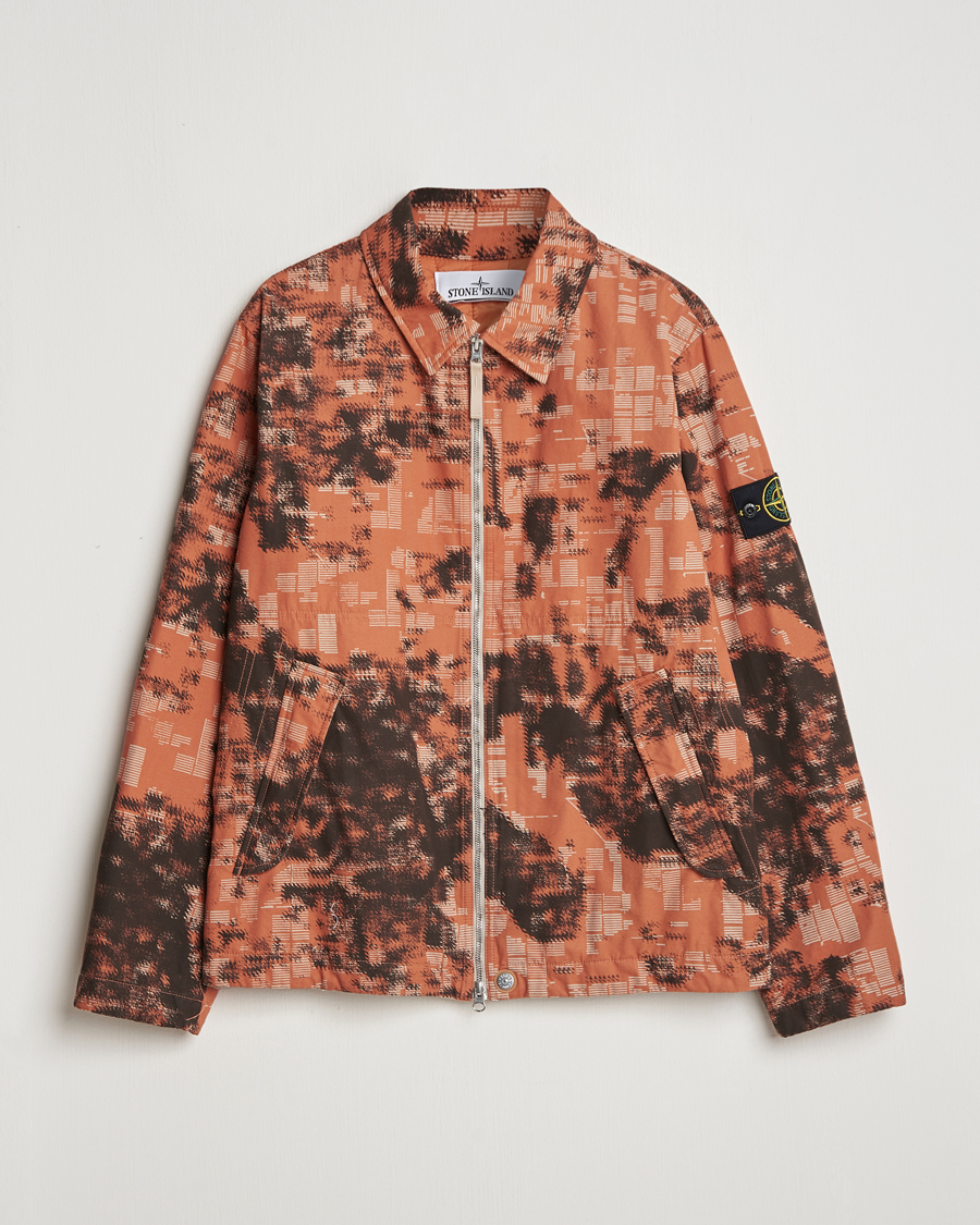 Herre | Jakker | Stone Island | David Light TC Garment Dyed Camo Jacket Orange