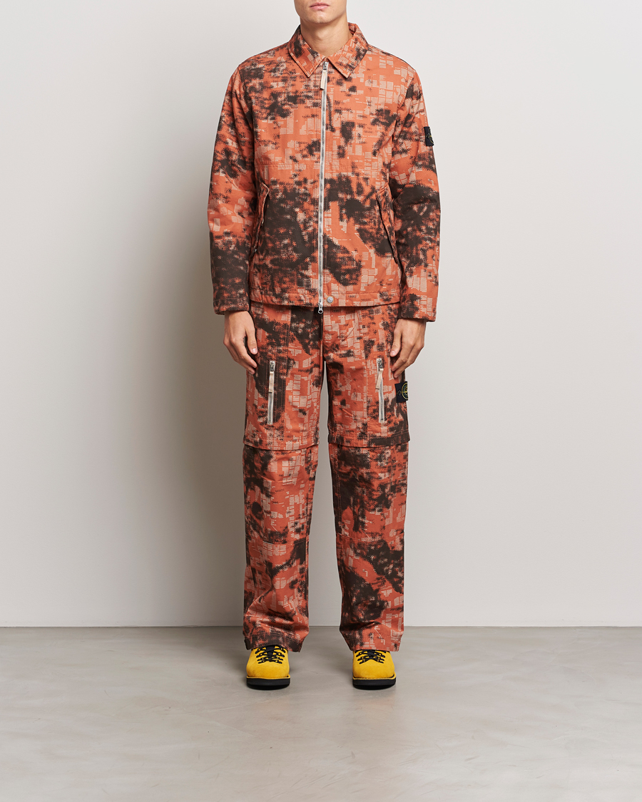 Herre | Jakker | Stone Island | David Light TC Garment Dyed Camo Jacket Orange