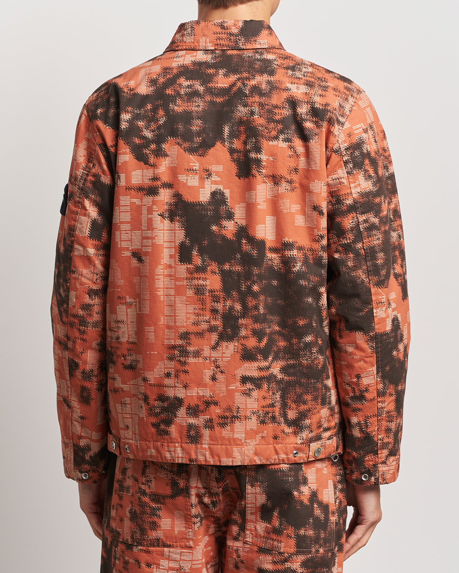 Herre | Jakker | Stone Island | David Light TC Garment Dyed Camo Jacket Orange
