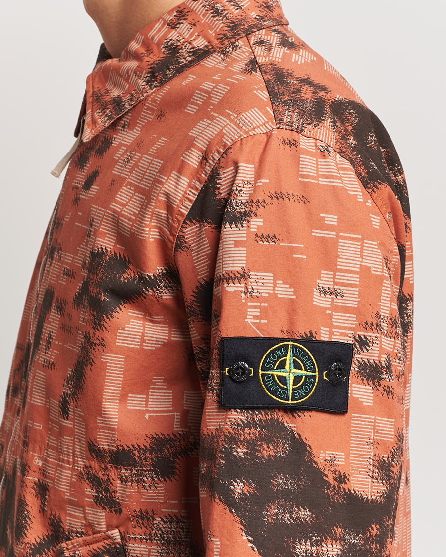 Herre | Jakker | Stone Island | David Light TC Garment Dyed Camo Jacket Orange