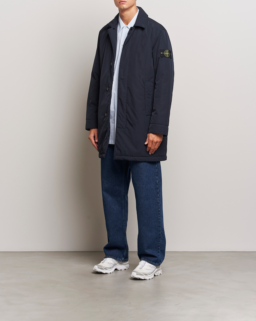 Herre | Jakker | Stone Island | Micro Twill Padded Coat Navy Blue