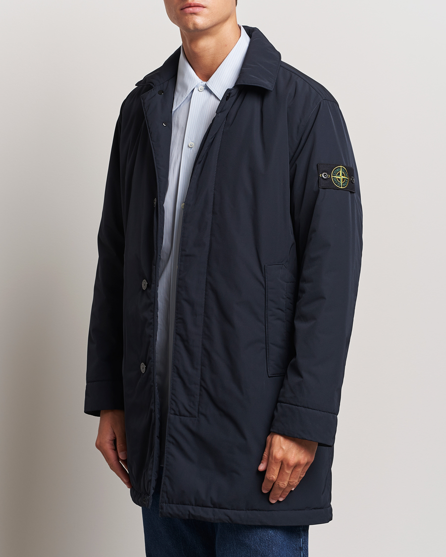Herre | Jakker | Stone Island | Micro Twill Padded Coat Navy Blue