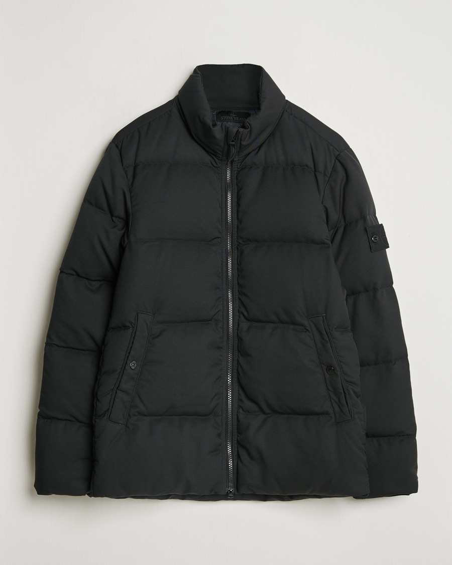 Herre | Jakker | Stone Island | Ghost Wool Twill Down Jacket Black
