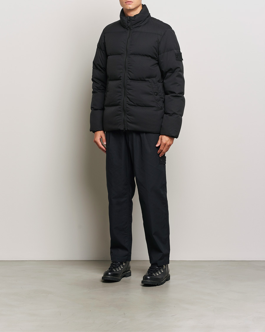 Herre | Jakker | Stone Island | Ghost Wool Twill Down Jacket Black