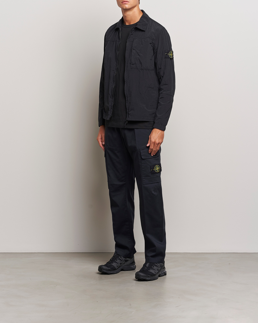 Herre | Skjorter | Stone Island | Nylon Metal Zip Overshirt Black