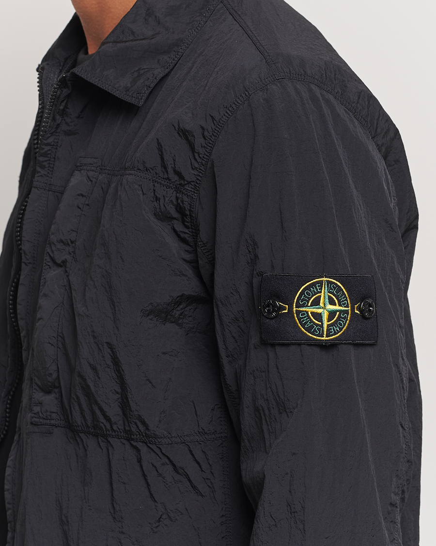 Herre | Skjorter | Stone Island | Nylon Metal Zip Overshirt Black