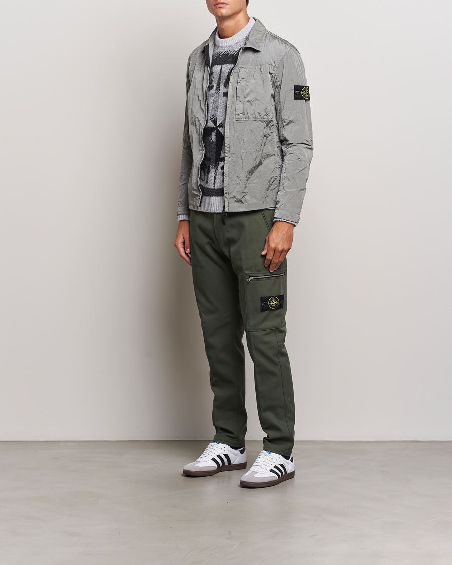 Herre | Skjorter | Stone Island | Nylon Metal Zip Overshirt Grey