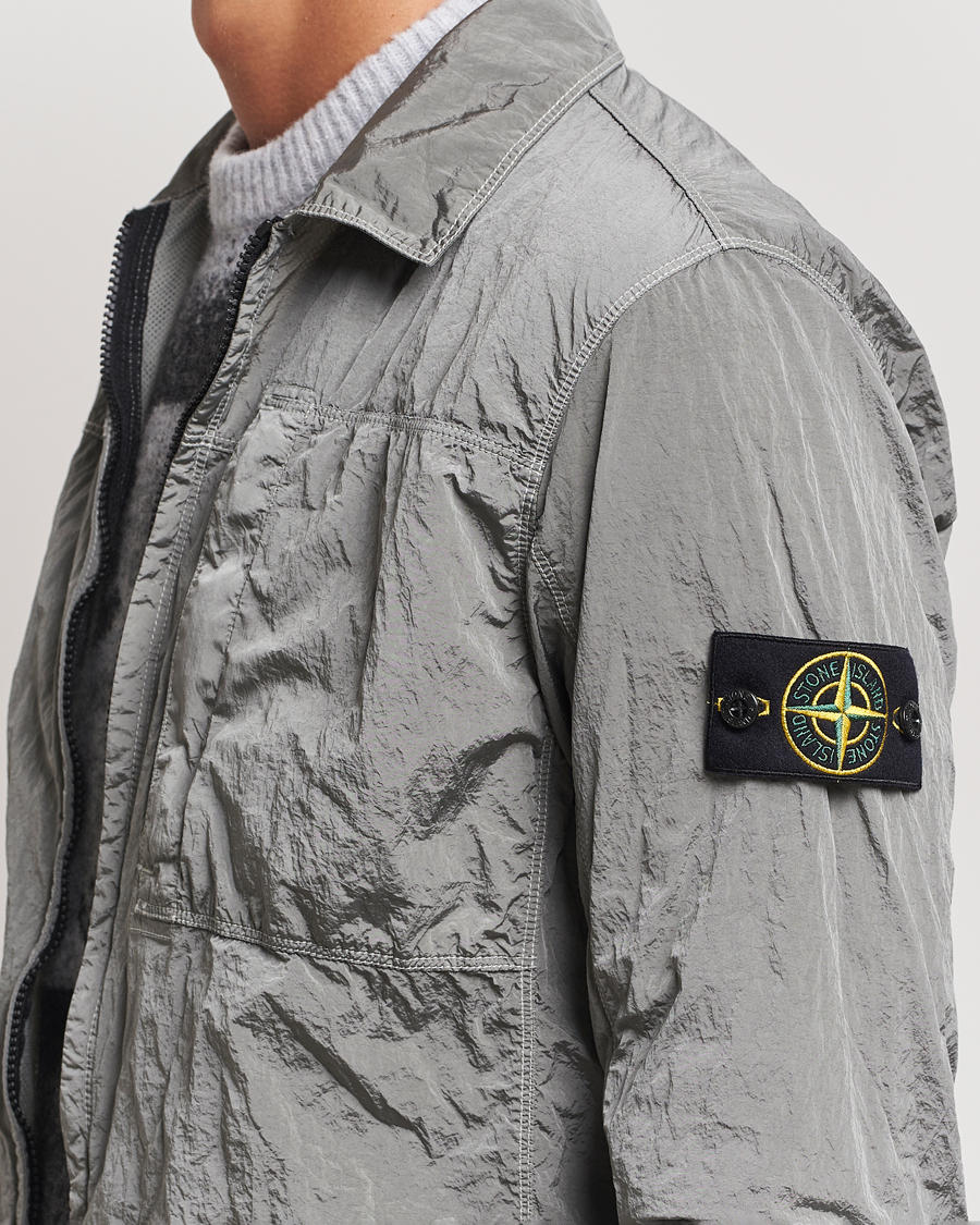 Herre | Skjorter | Stone Island | Nylon Metal Zip Overshirt Grey