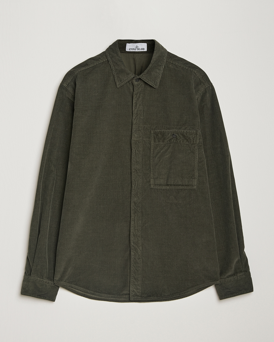 Herre | Skjorter | Stone Island | Cotton Cord Overshirt Musk