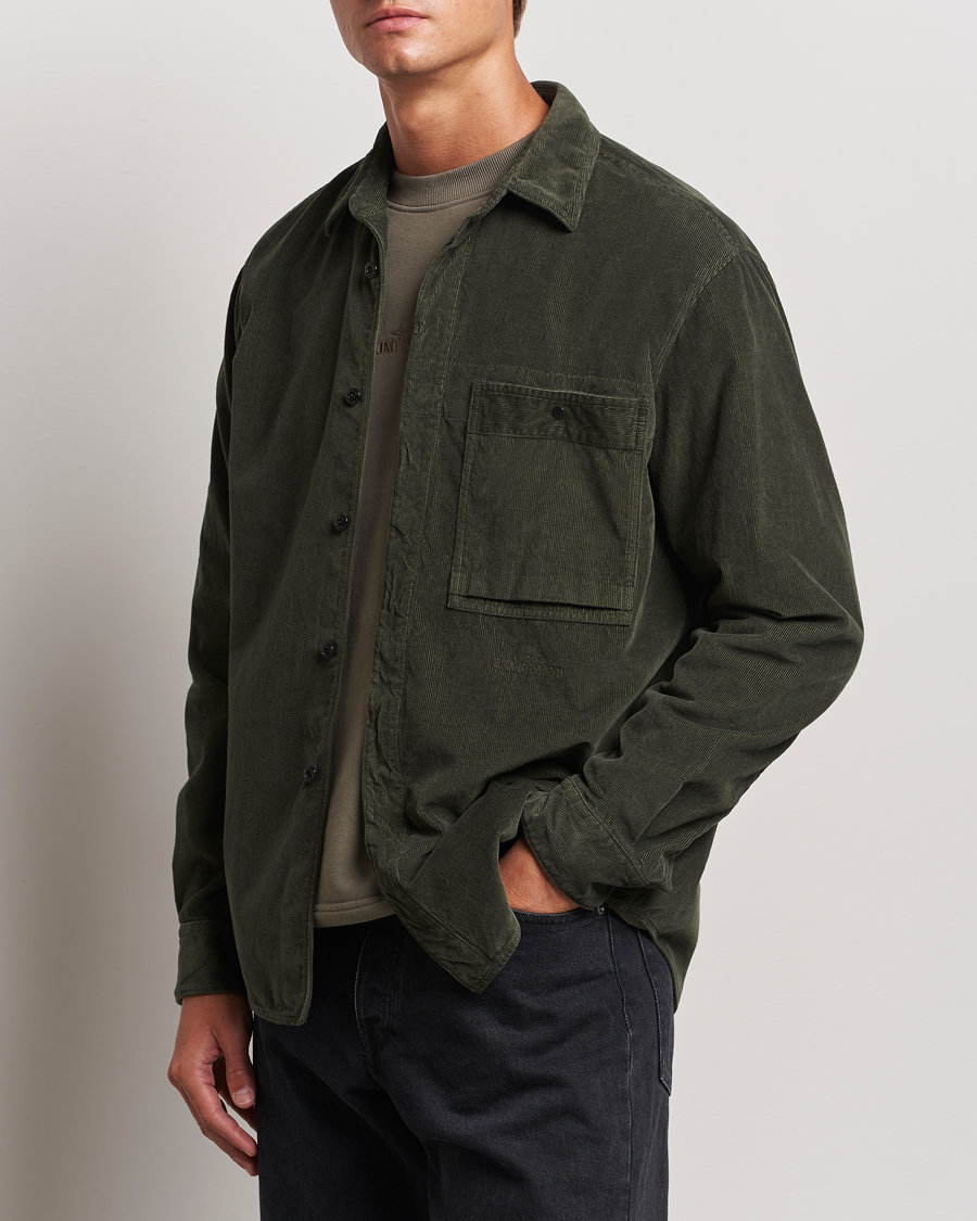 Herre | Skjorter | Stone Island | Cotton Cord Overshirt Musk