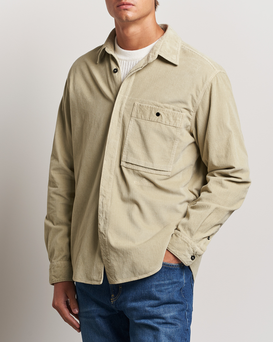 Herre | Skjorter | Stone Island | Cotton Cord Overshirt Plaster