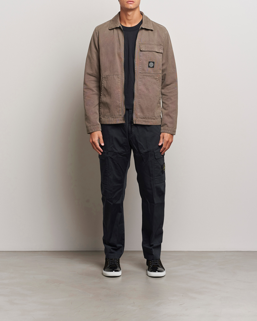 Herre | Skjorter | Stone Island | Panama Cotton Overshirt Walnut