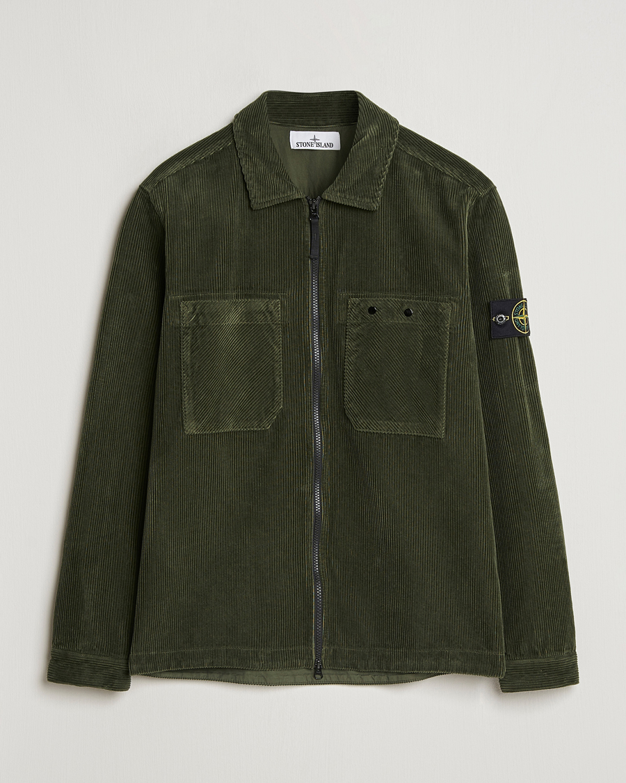 Herre | Skjorter | Stone Island | Garment Dyed Corduroy Overshirt Musk