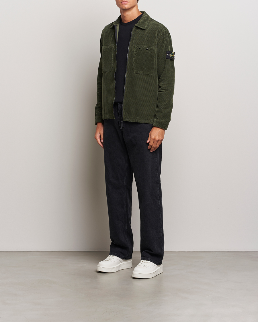 Herre | Skjorter | Stone Island | Garment Dyed Corduroy Overshirt Musk