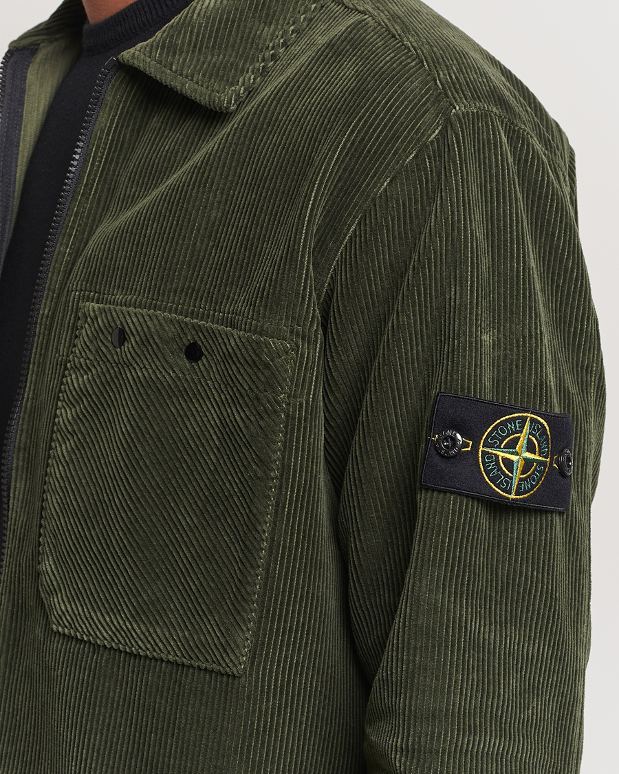 Herre | Skjorter | Stone Island | Garment Dyed Corduroy Overshirt Musk