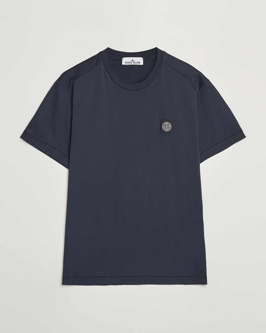 Herre | T-Shirts | Stone Island | Garment Dyed Jersey T-Shirt Navy Blue