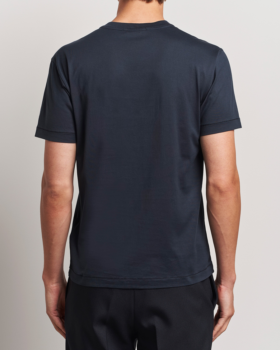 Herre | T-Shirts | Stone Island | Garment Dyed Jersey T-Shirt Navy Blue