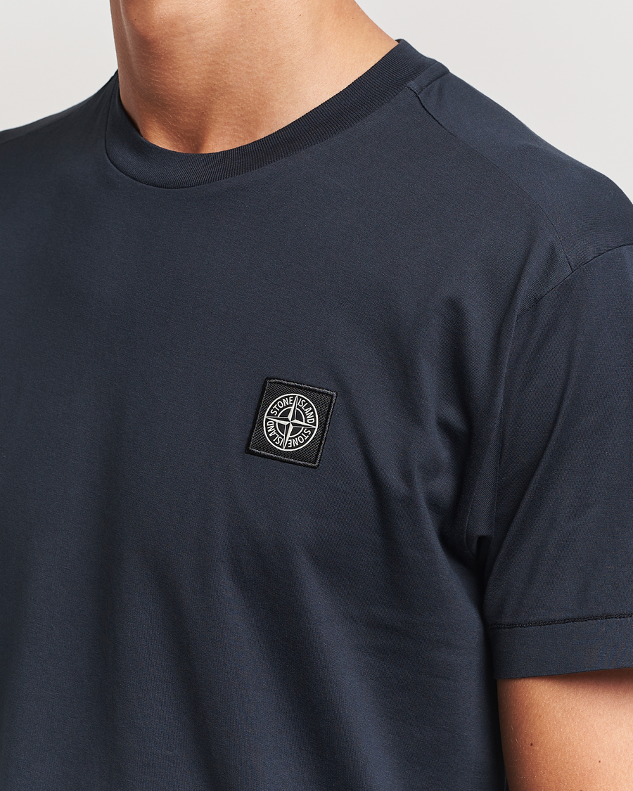 Herre | T-Shirts | Stone Island | Garment Dyed Jersey T-Shirt Navy Blue