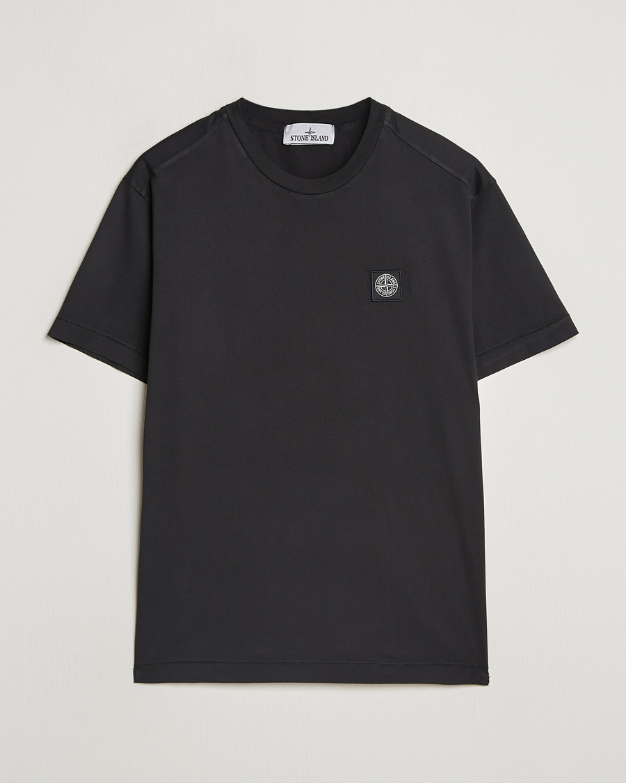 Herre | T-Shirts | Stone Island | Garment Dyed Jersey T-Shirt Black