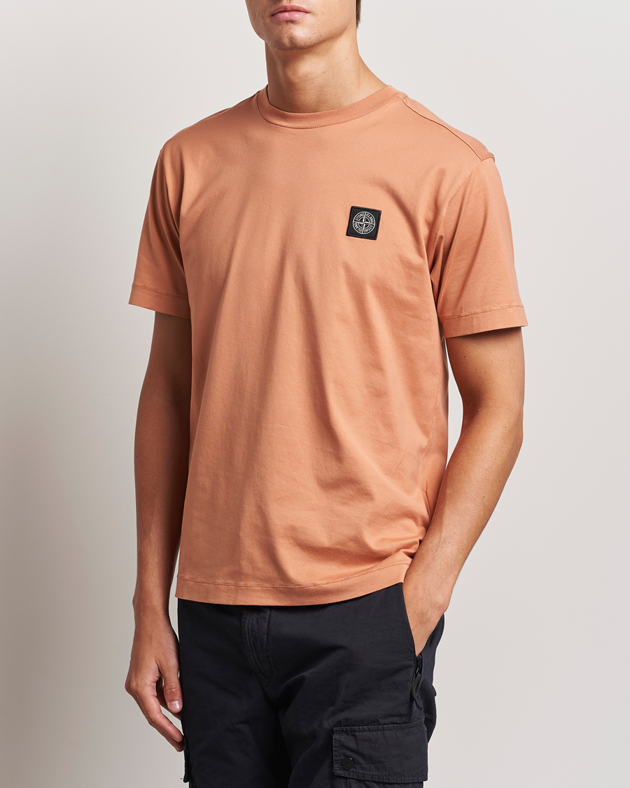 Herre | T-Shirts | Stone Island | Garment Dyed Jersey T-Shirt Orange