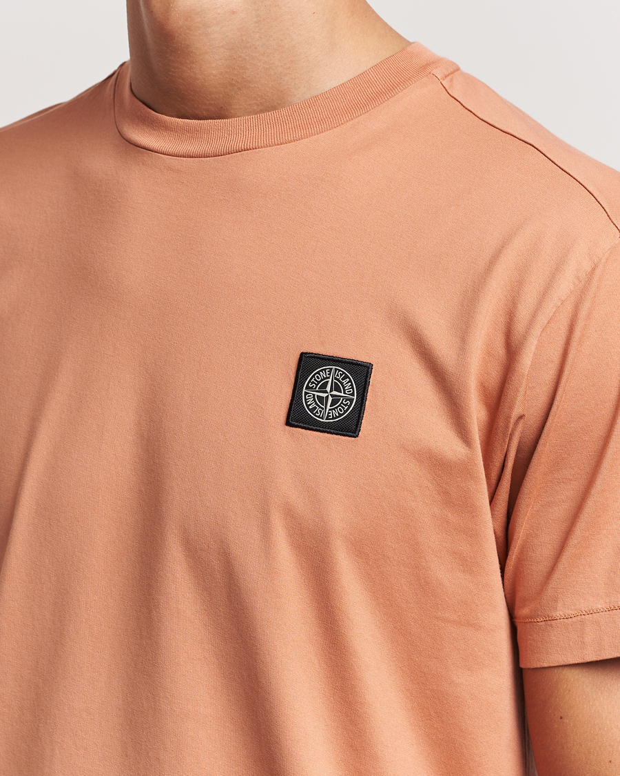 Herre | T-Shirts | Stone Island | Garment Dyed Jersey T-Shirt Orange