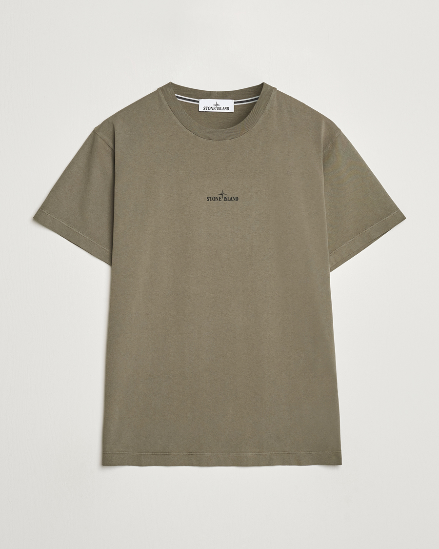 Herre | T-Shirts | Stone Island | Garment Dyed Jersey Logo T-Shirt Walnut