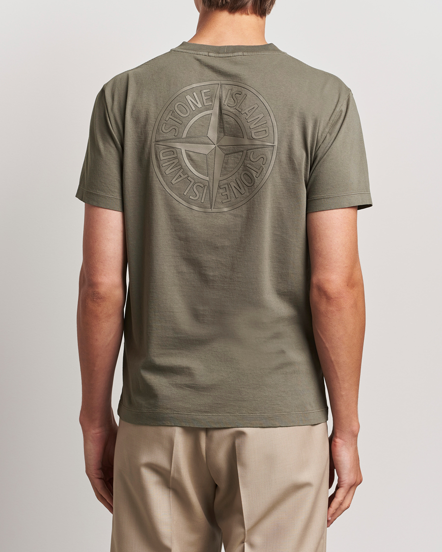 Herre | T-Shirts | Stone Island | Garment Dyed Jersey Logo T-Shirt Walnut