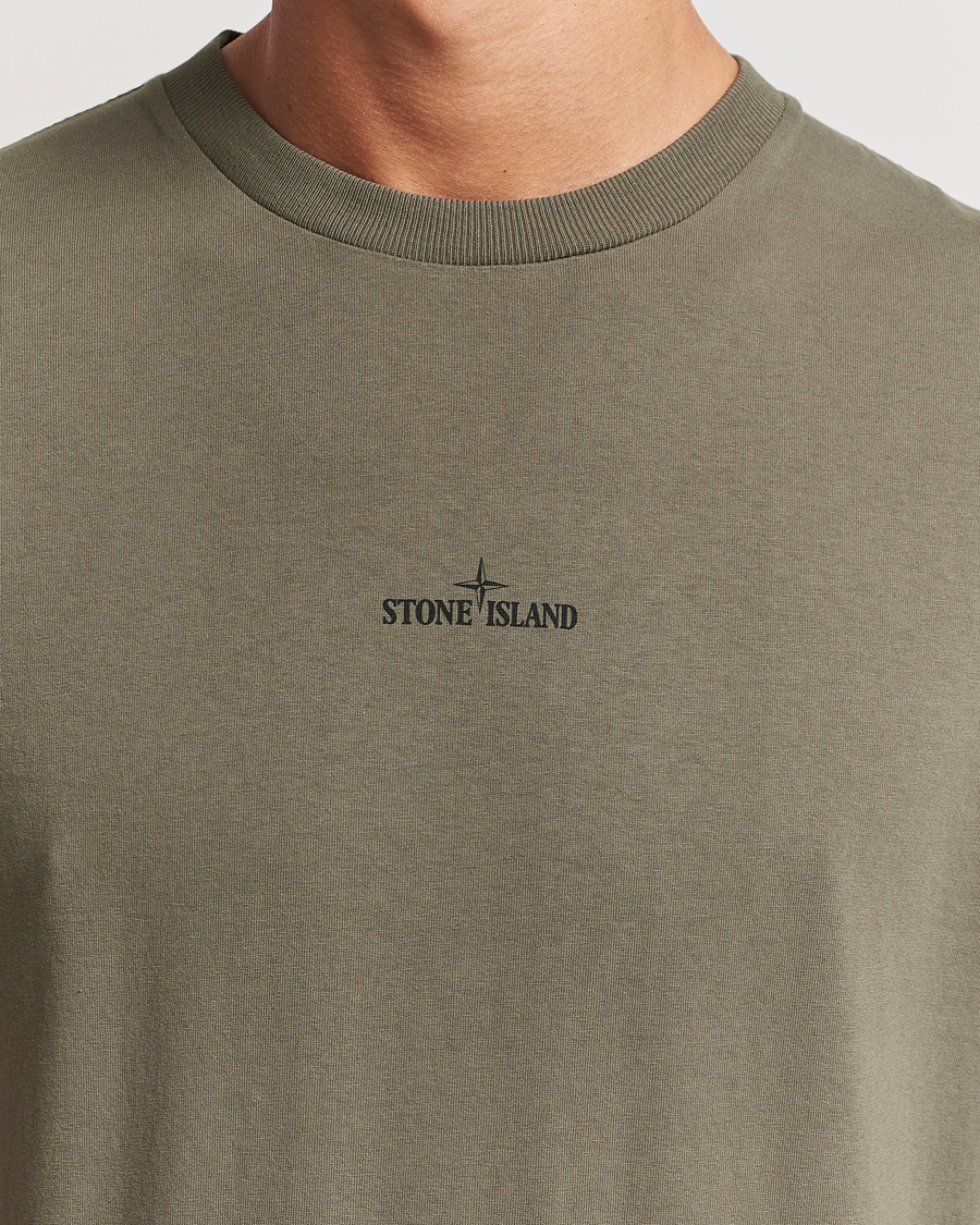 Herre | T-Shirts | Stone Island | Garment Dyed Jersey Logo T-Shirt Walnut