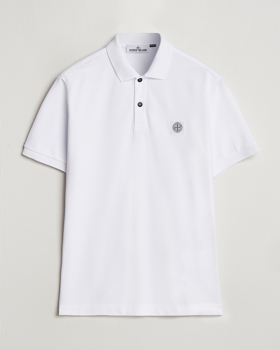 Herre | Polotrøjer | Stone Island | Cotton Pique Polo White