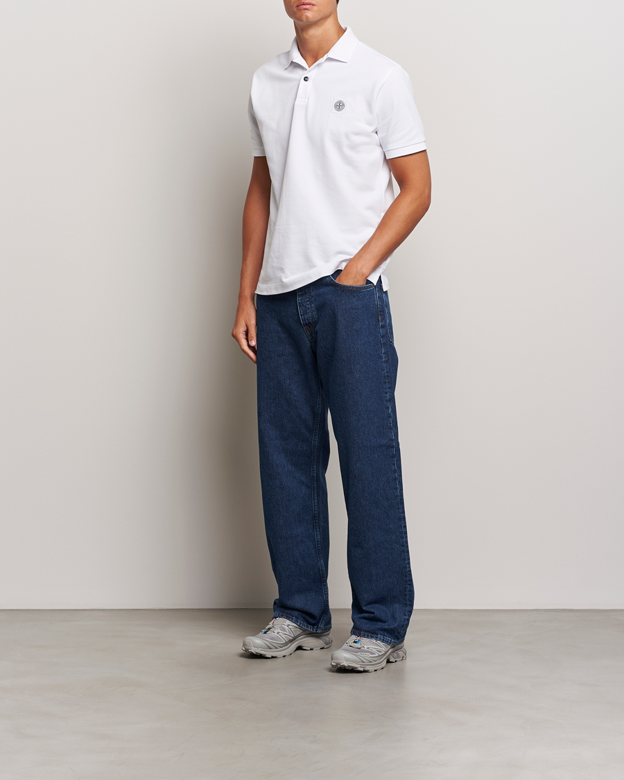 Herre | Polotrøjer | Stone Island | Cotton Pique Polo White