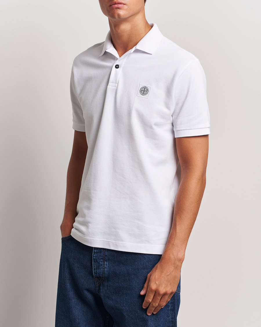 Herre | Polotrøjer | Stone Island | Cotton Pique Polo White
