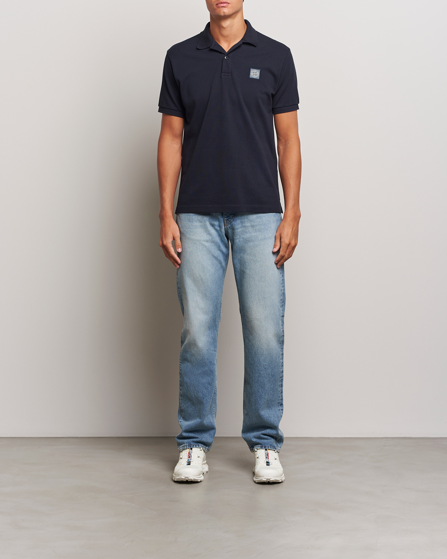 Herre | Polotrøjer | Stone Island | Cotton Pique Polo Navy Blue