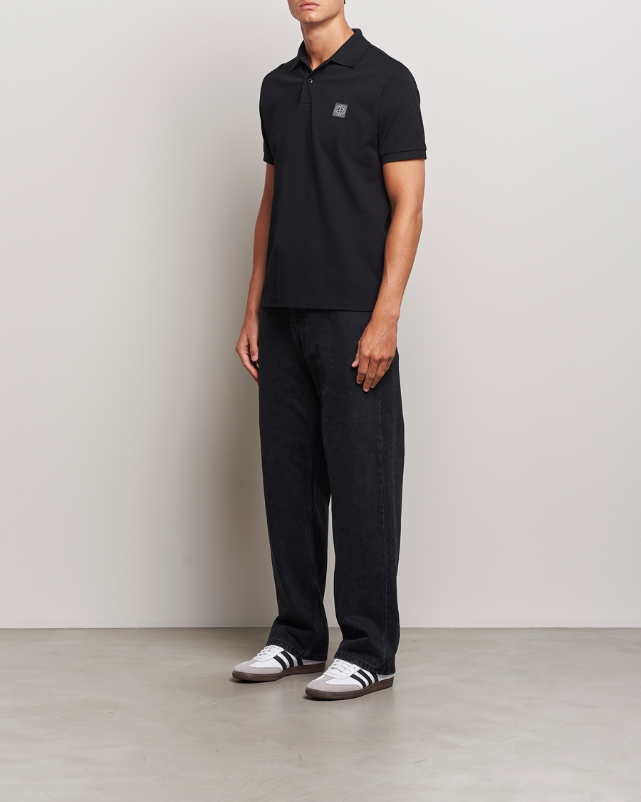 Herre | Polotrøjer | Stone Island | Cotton Pique Polo Black