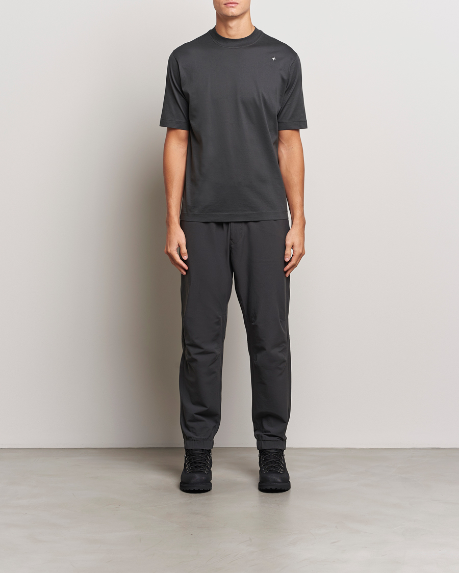 Herre | T-Shirts | Stone Island | Stellina Mercerized Cotton T-Shirt Lead Grey