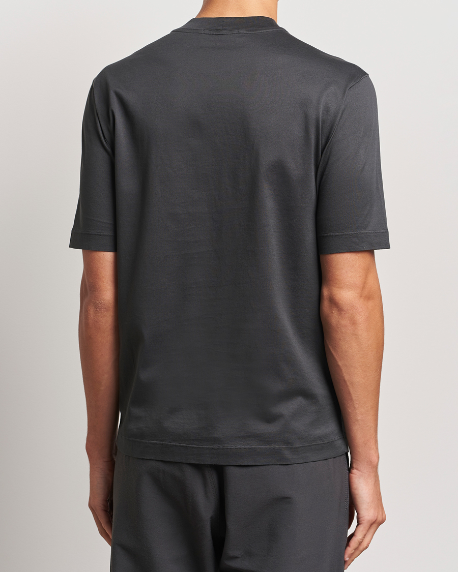 Herre | T-Shirts | Stone Island | Stellina Mercerized Cotton T-Shirt Lead Grey