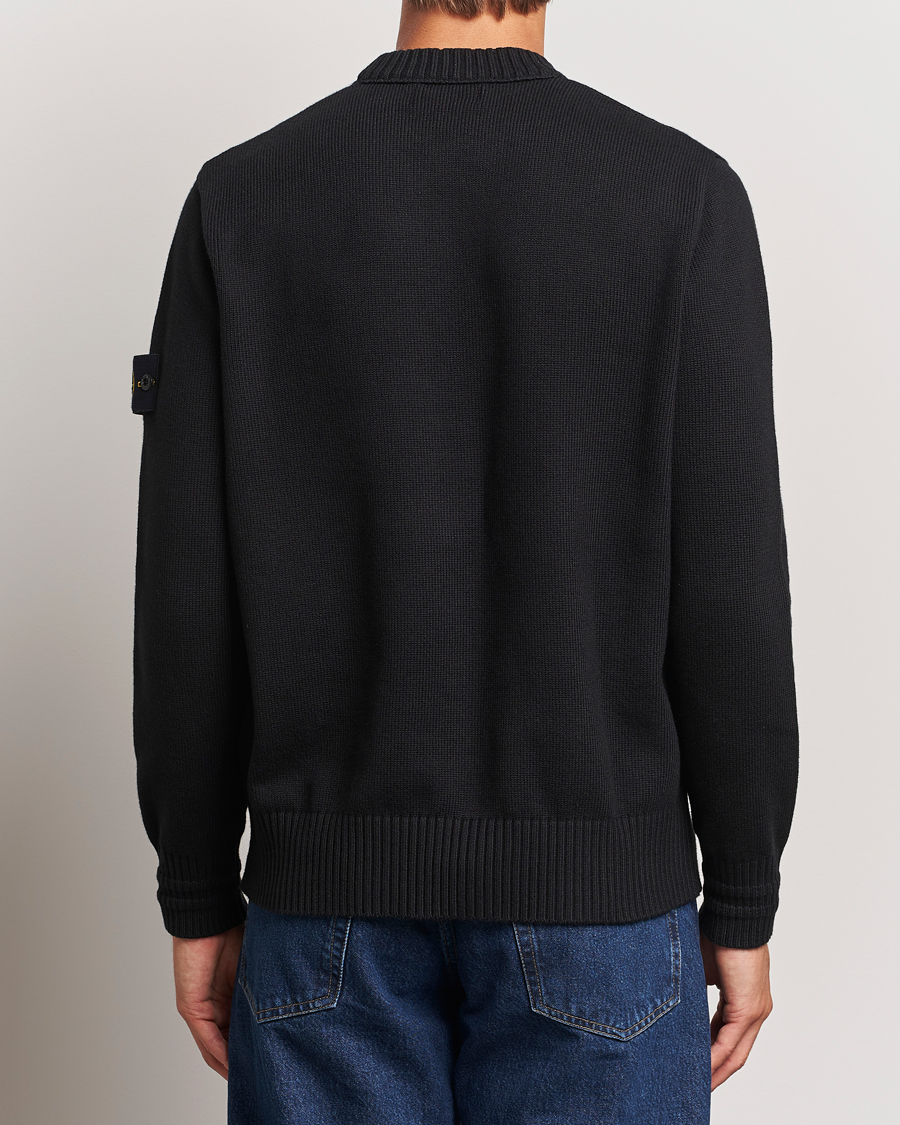 Herre | Trøjer | Stone Island | Winter Cotton Knitted Crew Neck Black