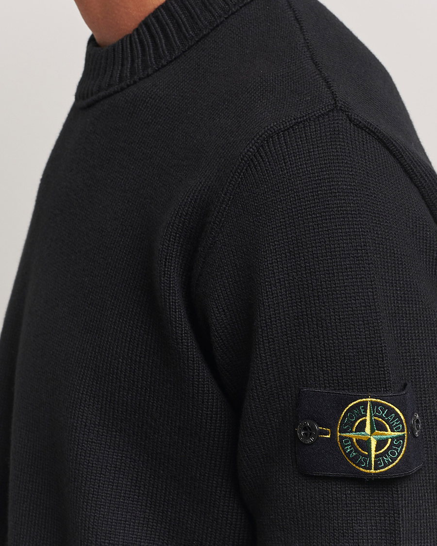 Herre | Trøjer | Stone Island | Winter Cotton Knitted Crew Neck Black
