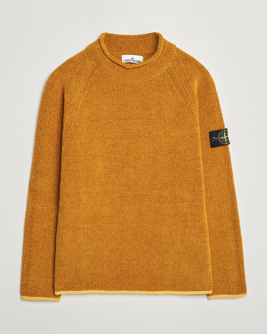 Herre | Trøjer | Stone Island | Cotton Chenille Mock Neck Mustard