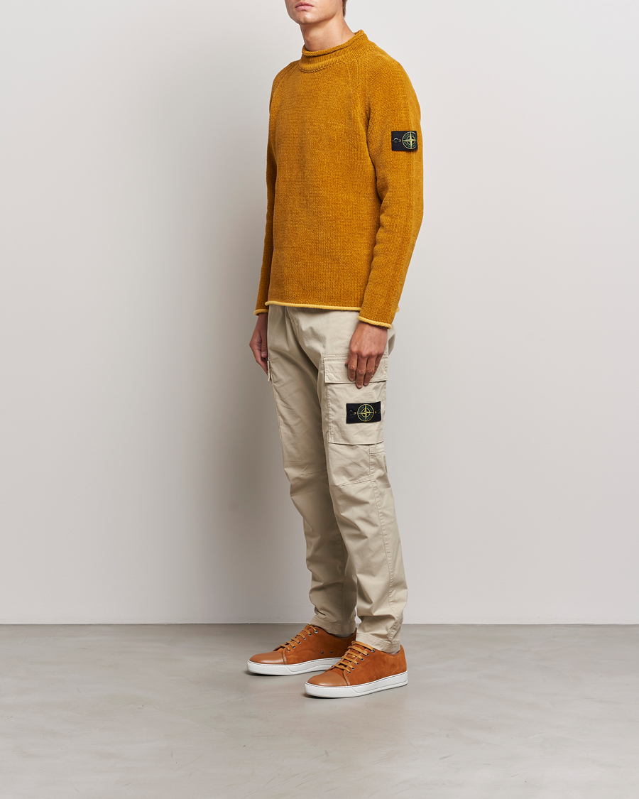 Herre | Trøjer | Stone Island | Cotton Chenille Mock Neck Mustard