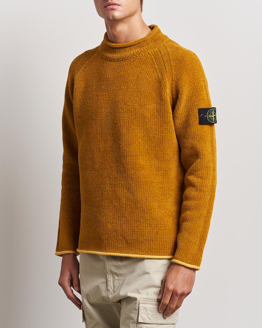 Herre | Trøjer | Stone Island | Cotton Chenille Mock Neck Mustard